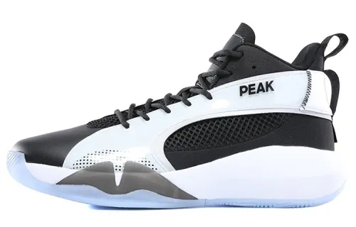 PEAK Textile, Synthetic Leather Cushioning Slip Resistant Abrasion Resistant Breathable High top Basketball Shoes Men's
