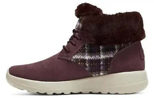 Skechers Abrasion Resistant Cushioning Comfortable Crew Snow Boots Women's Burgundy