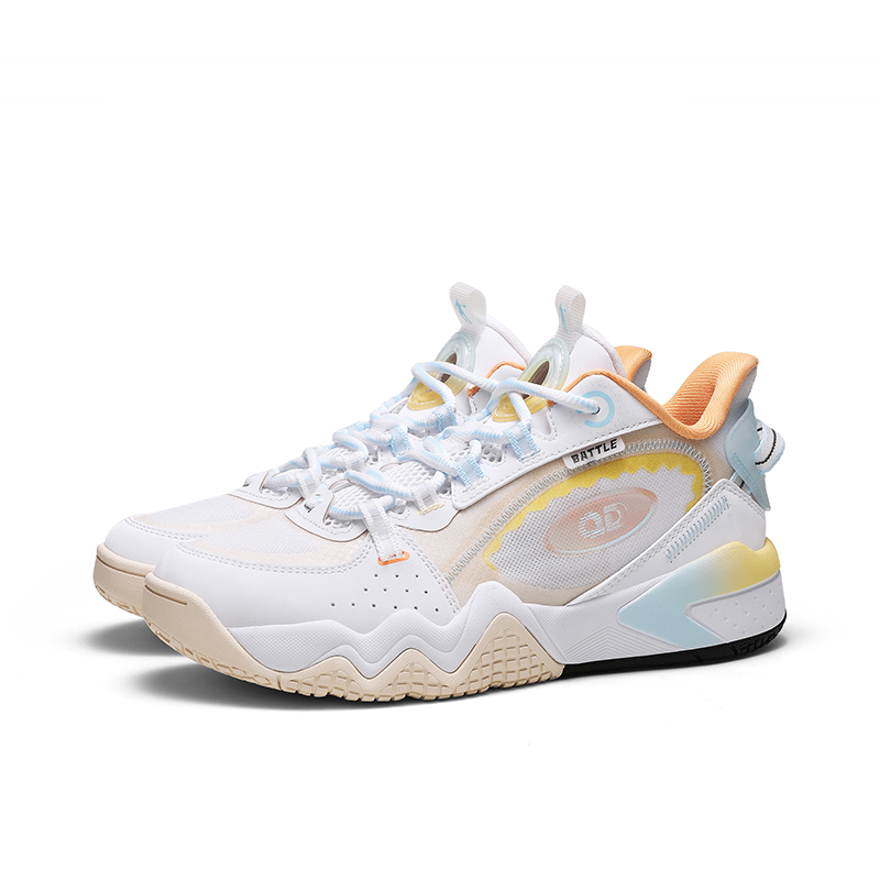 QIAODAN Mid top Basketball Shoes Women’s White Yellow