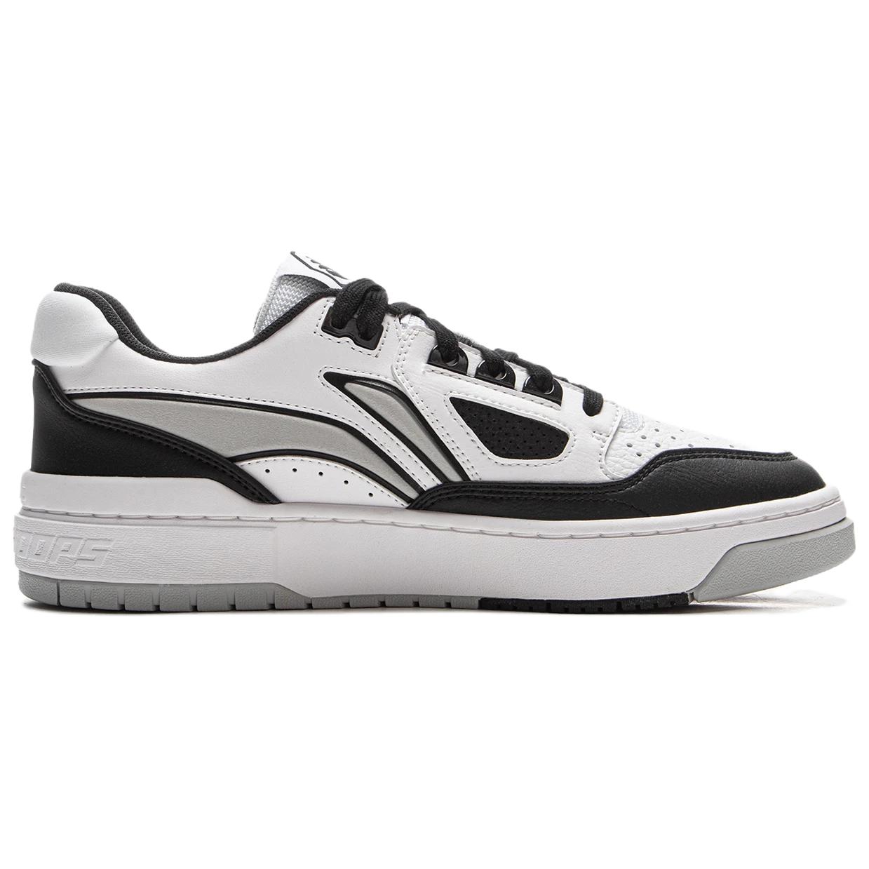 Li Ning BADFIVE Cushioning Slip Resistant Breathable Low top Basketball Shoes Unisex Standard White Black Calm Gray