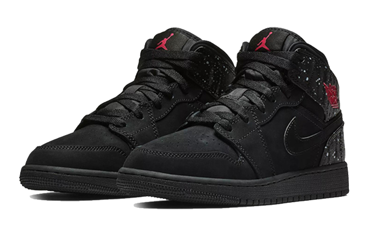 Jordan 1 Mid GS Black Rush Pink