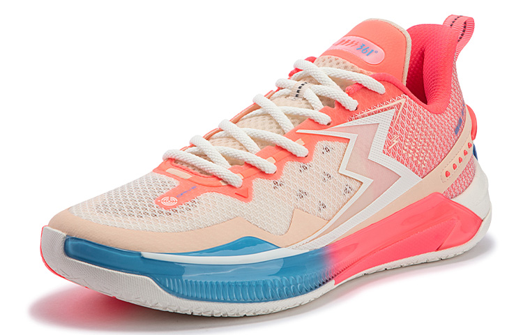 361° BIG3 5.0 Quick Basketball Shoes Unisex Low Top Feather White/Smoothie Peach