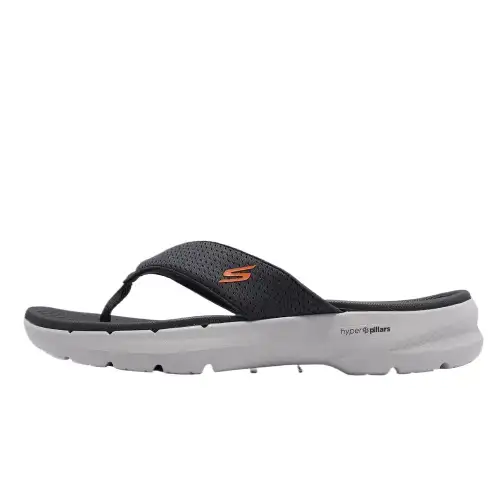 Skechers Go Walk 6 Quiet Abrasion Resistant Quick Dry Flip Flops Men's Gray