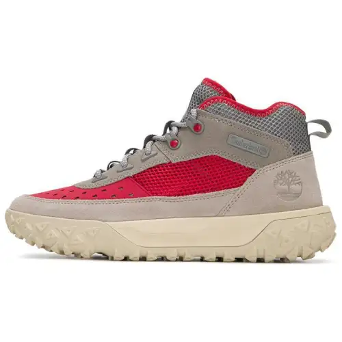 Timberland Greenstride Motion Cushioning Lightweight Mid top Hiking Shoes Men's Gray Red