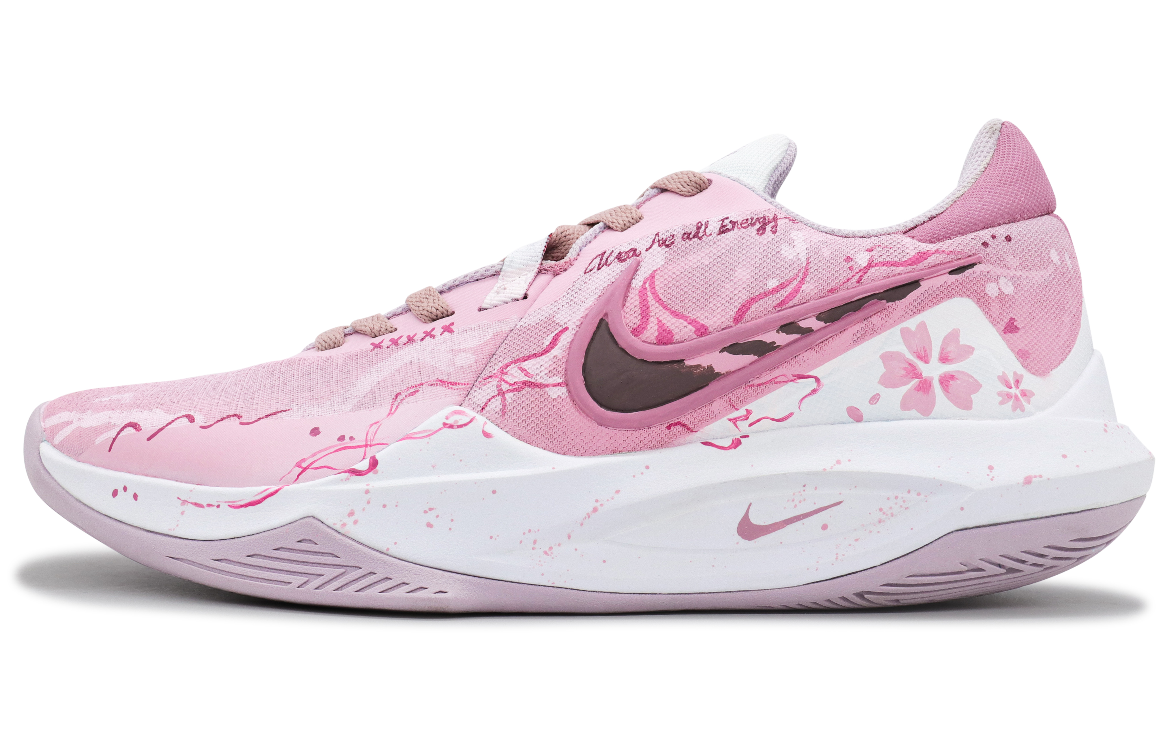 Nike Precision 6 Love Of Cherry Blossom Low top Basketball Shoes Unisex Pink