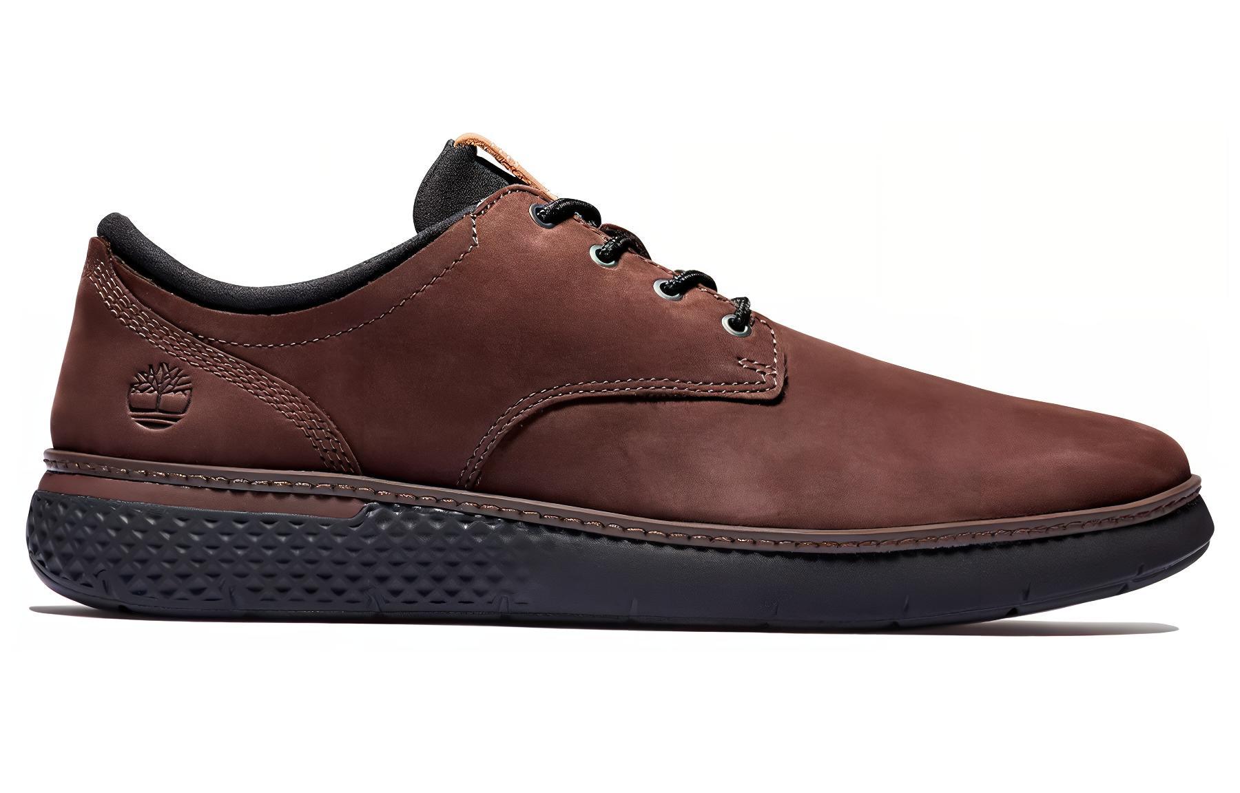 Timberland Cross Mark Casual Leather Shoes Men's Dark Brown