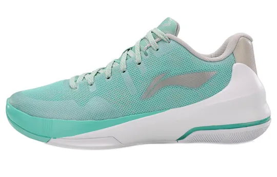 Li Ning Speed 3 Fabric Cushioning Slip Resistant Abrasion Resistant Low top Basketball Shoes Men's Light Jade Green