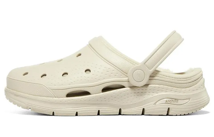 Skechers Arch Fit EVA Slide Slippers Women's Ecru