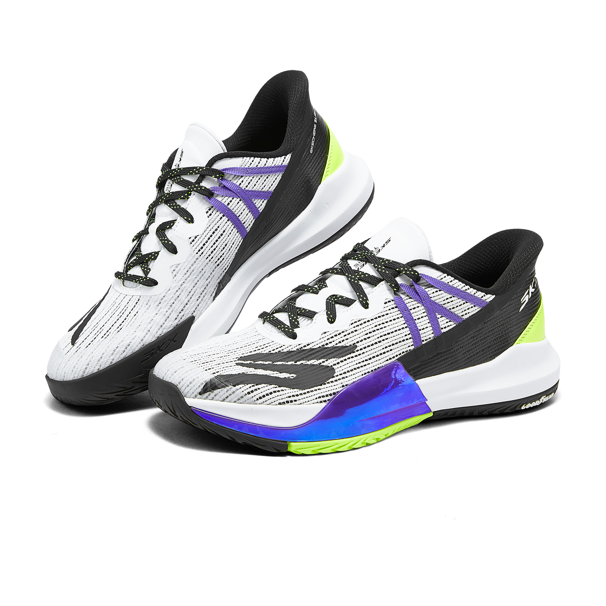 Skechers GO PICKLEBALL MENS Low top PEAK Pickleball Shoes Men’s White Black Purple