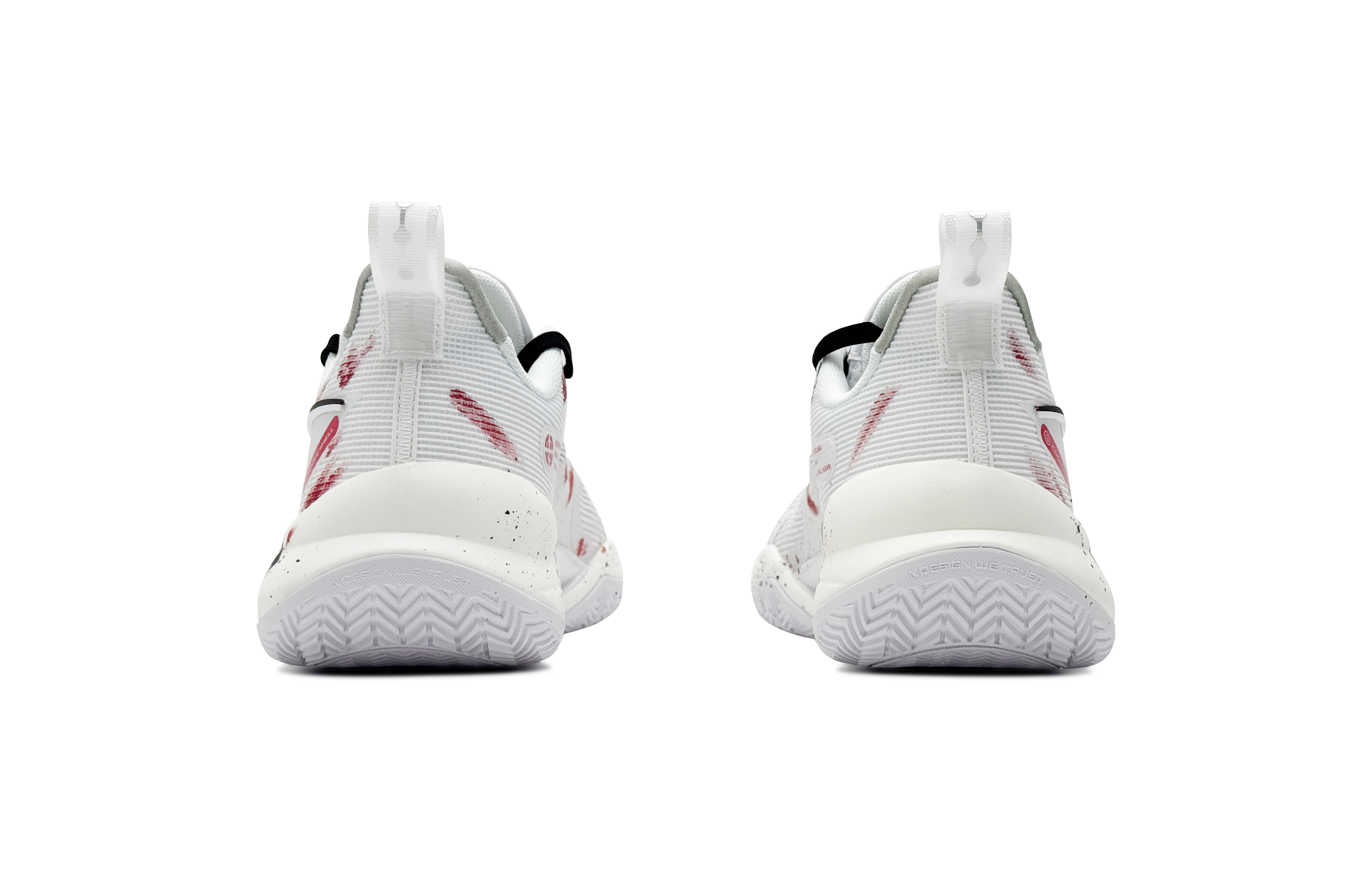 Li Ning Super Light V2 Cushioning Slip Resistant Abrasion Resistant Low top Basketball Shoes Men’s White Red
