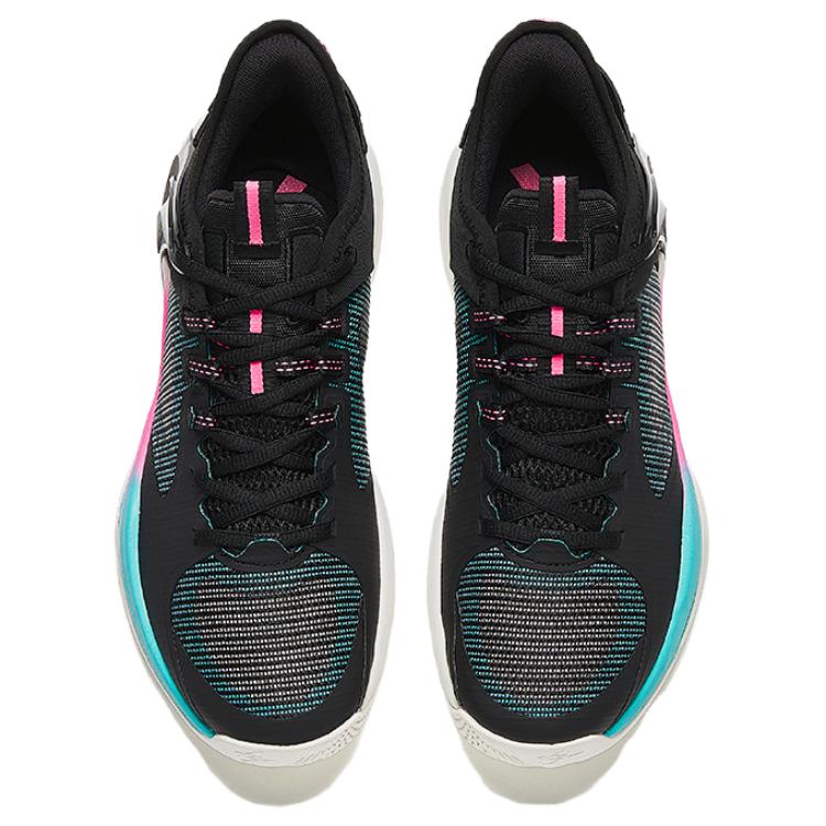 CHAOJIANTA Slip Resistant, Abrasion Resistant, Breathable Low top Basketball Shoes Men’s Black Cyan
