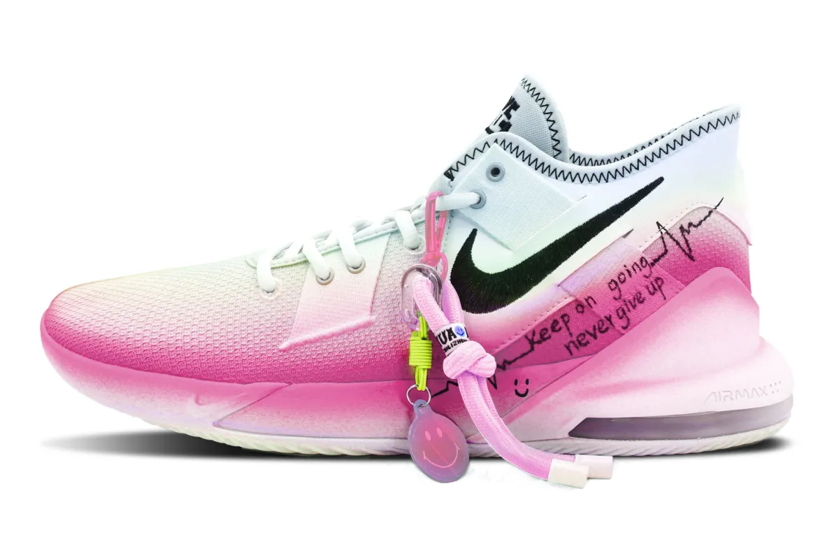 Nike Air Max Impact 2 Cushioning Slip Resistant Abrasion Resistant Mid top Basketball Shoes Men's Pink