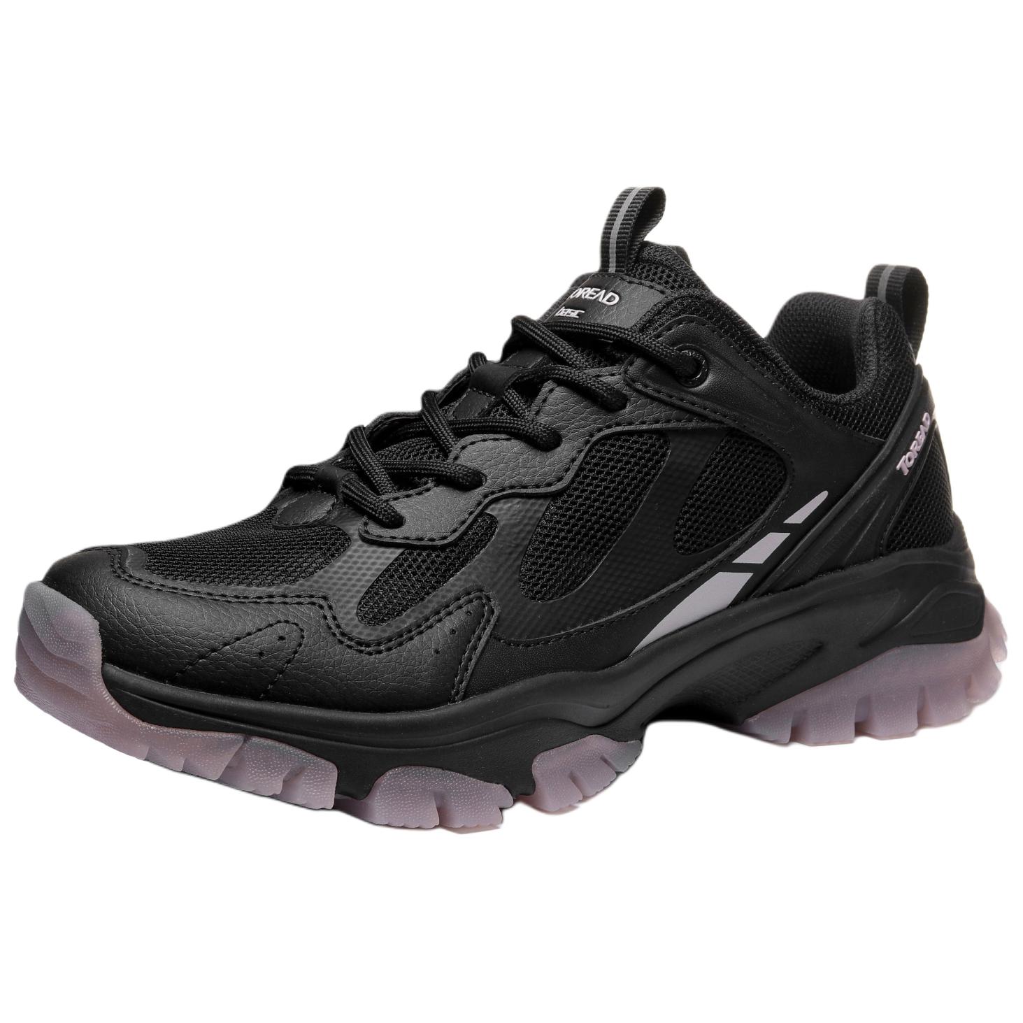 TOREAD Comfortable And Trendy Slip Resistant Abrasion Resistant Low top Hiking Shoes Women’s Black Purple