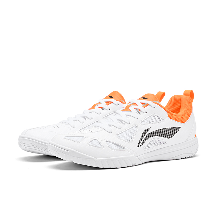 Li Ning Love Table Tennis Casual Scenario Low top Table Tennis Shoes Unisex White Orange