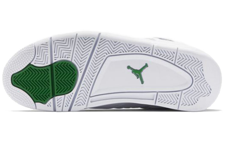 Унисекс кроссовки Jordan Air Jordan 4 retro "green metallic" (бело-зеленые) — фото 6