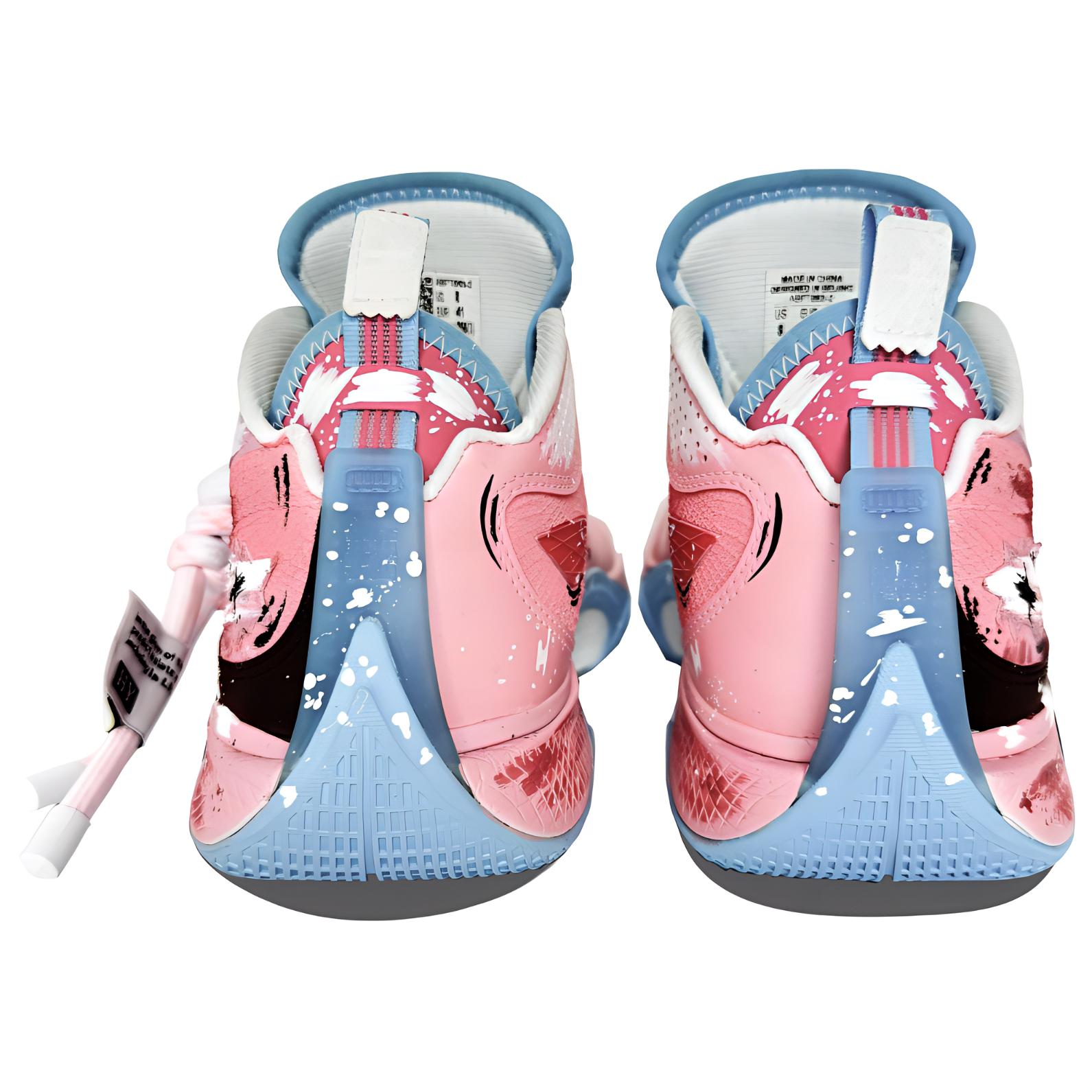 Li Ning Cushioning Breathable Rebound Cushioning Breathable Rebound Mid top Basketball Shoes Men’s Pink