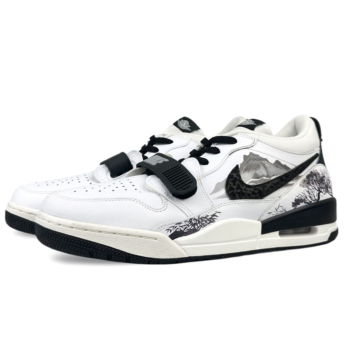 Jordan Legacy 312 Mesh, Leather Abrasion Resistant Low top Vintage Basketball Shoes Men’s Black White