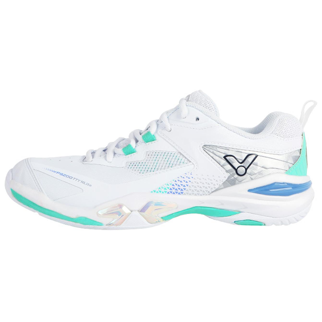 VICTOR 9200TTY PU, Mesh Slip Resistant Abrasion Resistant Low top Badminton Shoes Unisex White Green