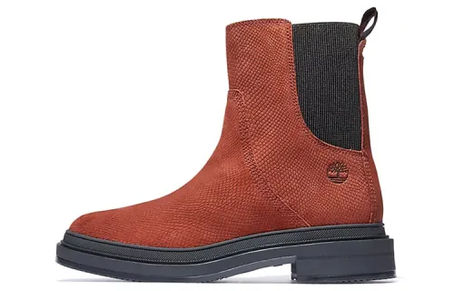 Timberland Lisbon Lane Comfortable Short Chelsea Boots Women's Brown