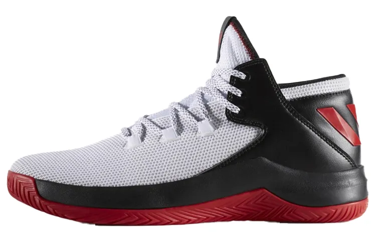 Adidas D Rose Menace 2 Breathable Low top Basketball Shoes Men's White Black Red