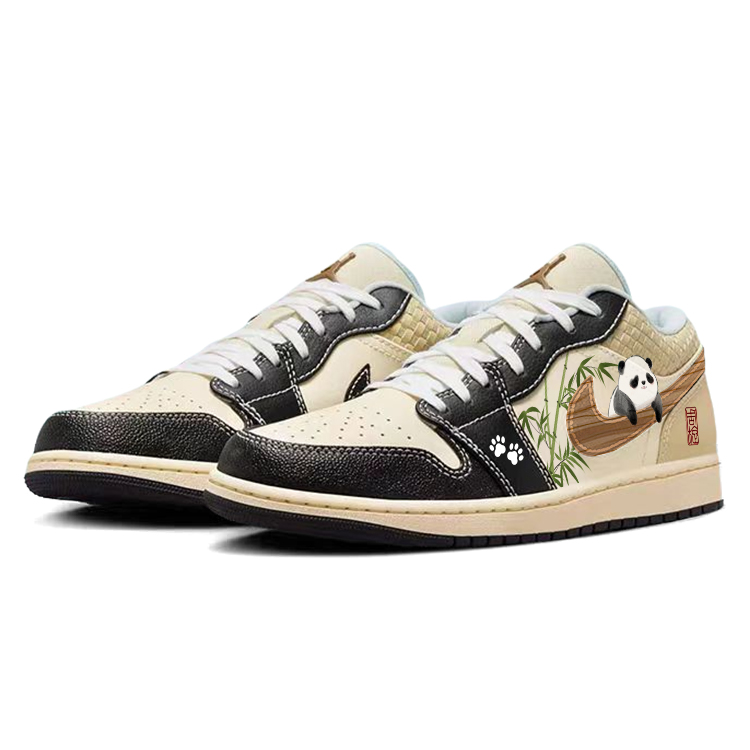 Jordan Air Jordan 1 Tarepanda Cat Cushioning Slip Resistant Abrasion Resistant Low top Vintage Basketball Shoes Men’s
