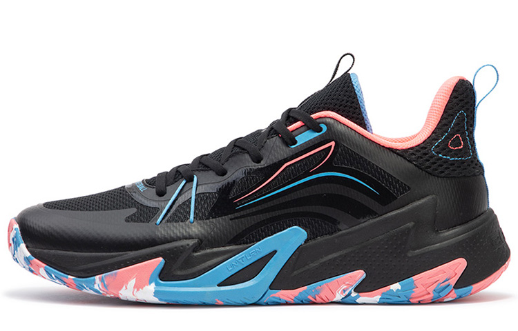 361° Shadow Resilient Slip Resistant, Abrasion Resistant, Breathable Low top Basketball Shoes Men’s Black Blue