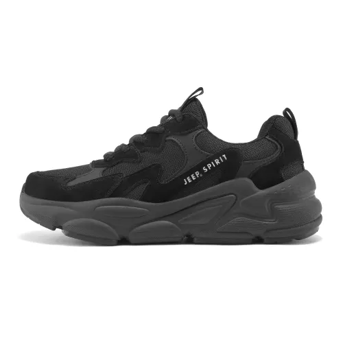 JEEP SPIRIT Darth Vader Abrasion Resistant, Breathable, Lightweight Low top Chunky Sneakers Men's Graphite Black