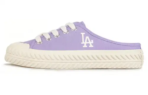 MLB Playball Mule Mules Slip Resistant Abrasion Resistant Low top Canvas Shoes Unisex Violet