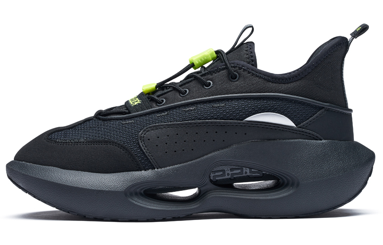 361° Basketball Shoes Men’s Low Top Obsidian Black/Neon Solar Yellow