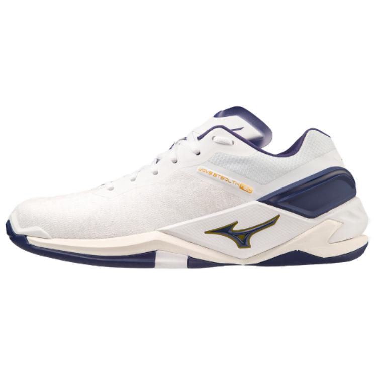 Mizuno Slip Resistant Abrasion Resistant Slip Resistant Abrasion Resistant Low top Training Shoes Unisex White Gold