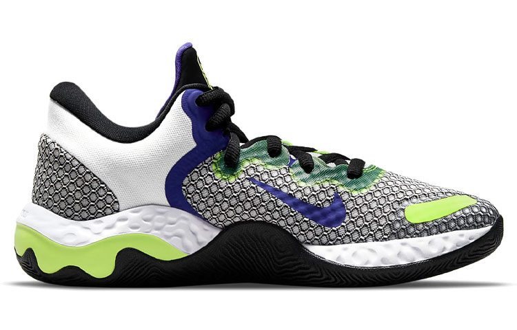 Мужские кроссовки Nike Renew Elevate 2 (черно-зелено-фиолетовые) — фото 2