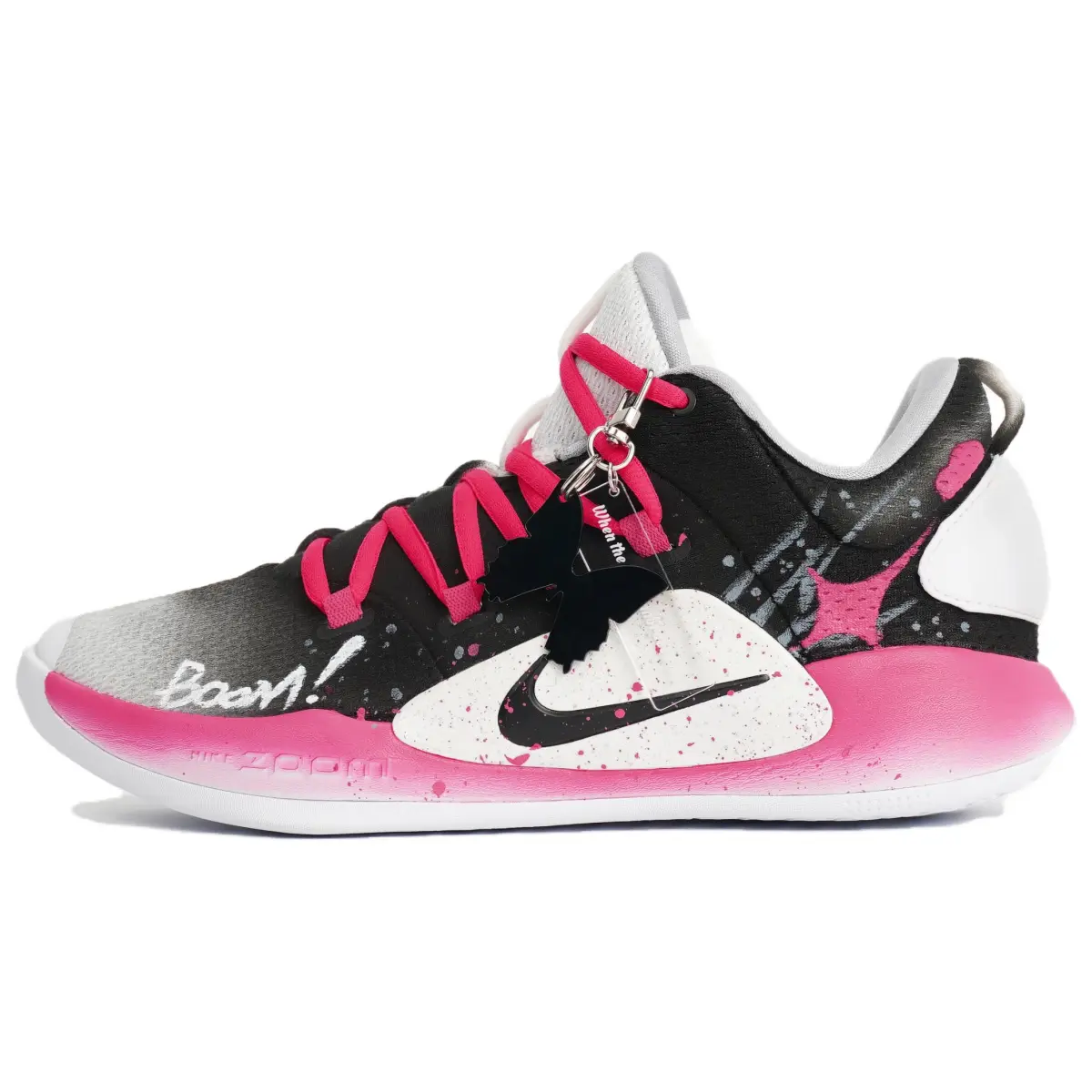 Nike Hyperdunk X Basketball Shoes Men's Low-top Black Pink