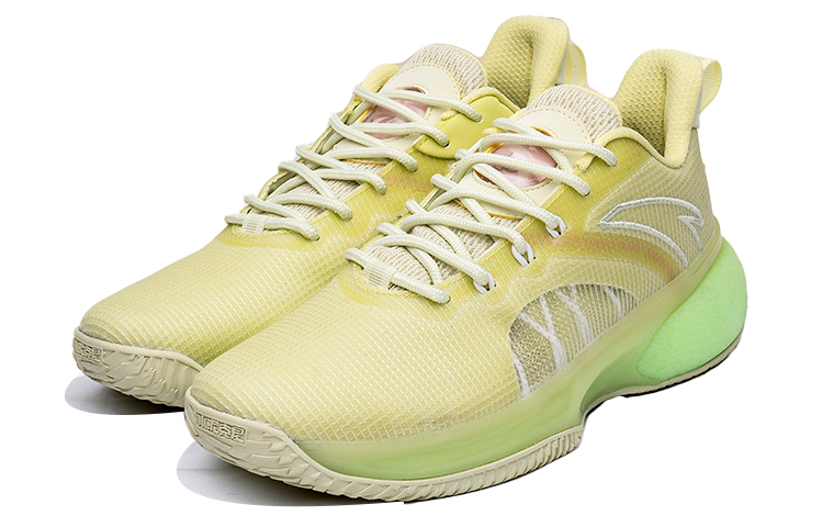 ANTA Basketball Collection Basketball Shoes Men’s Low Top Neon Light Green/Princess Green