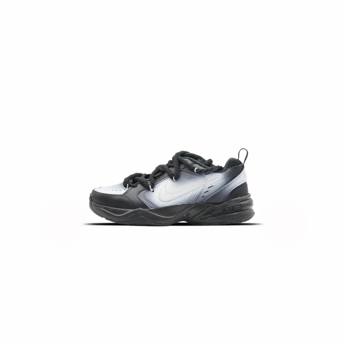 Nike Air Monarch 4 Slip Resistant Abrasion Resistant Low top Chunky Sneakers Unisex Black White