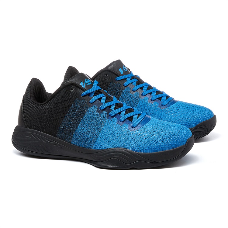 VOIT Basketball Shoes Men’s Low Top Black/Ice Blue