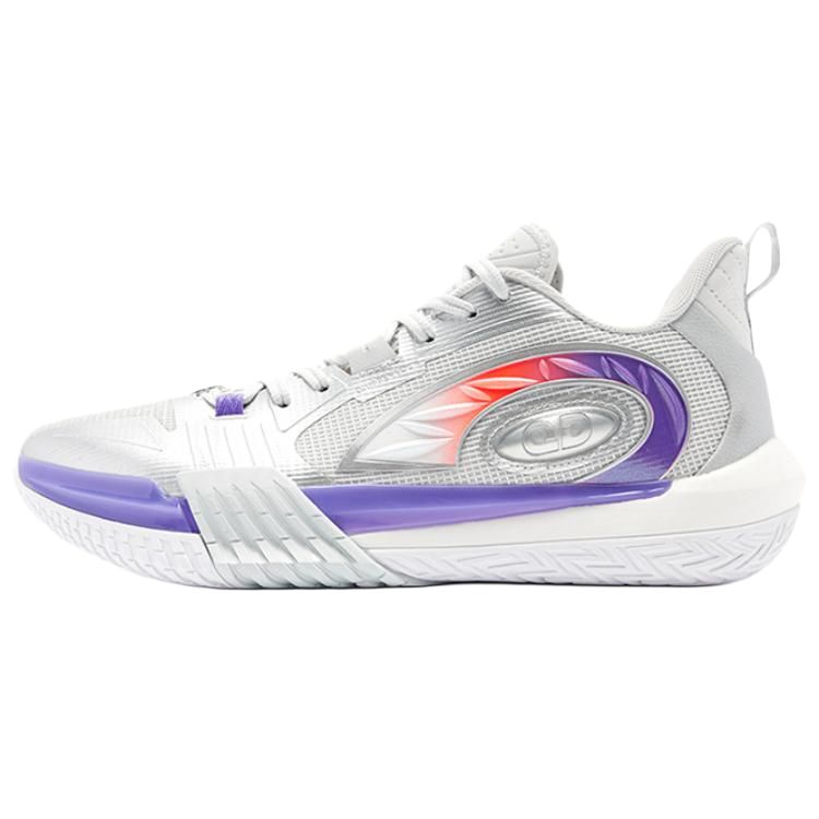 QIAODAN Polished 7 Low top Basketball Shoes Men’s Gray Silver