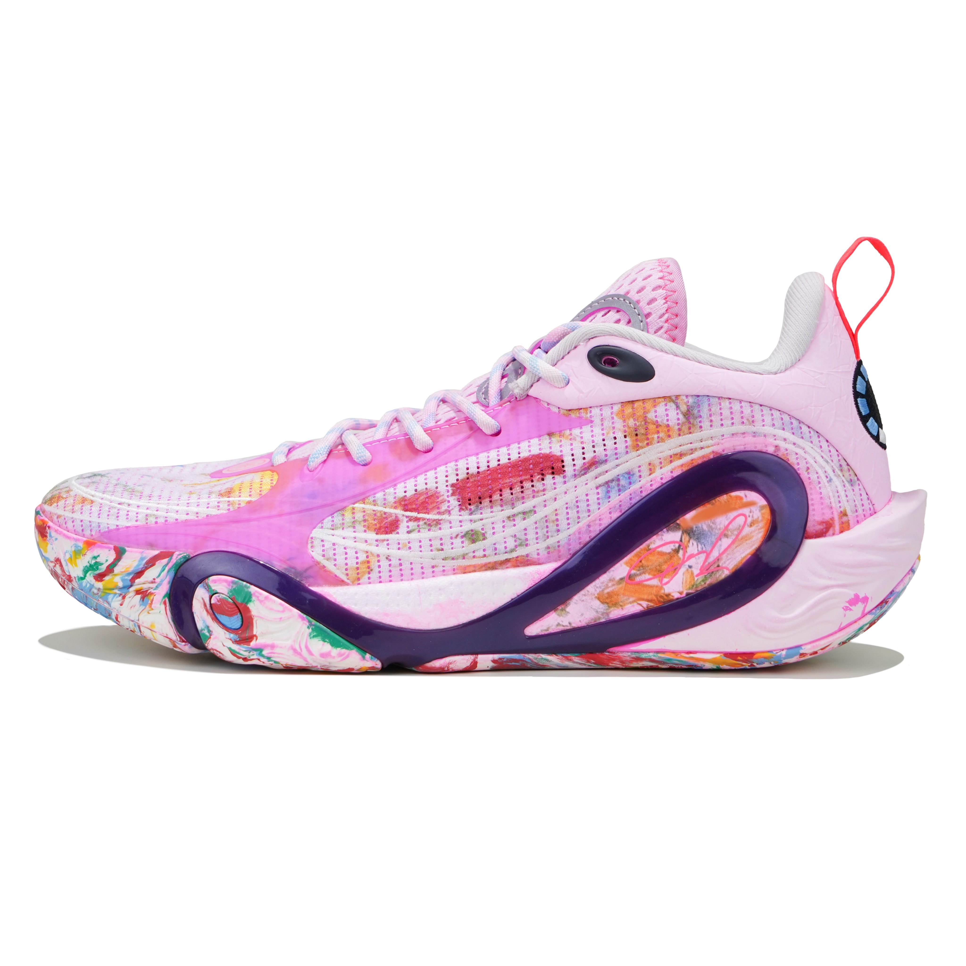 Li Ning DLO1 Low top Full Length BOOM Technology Basketball Shoes Men’s Pink