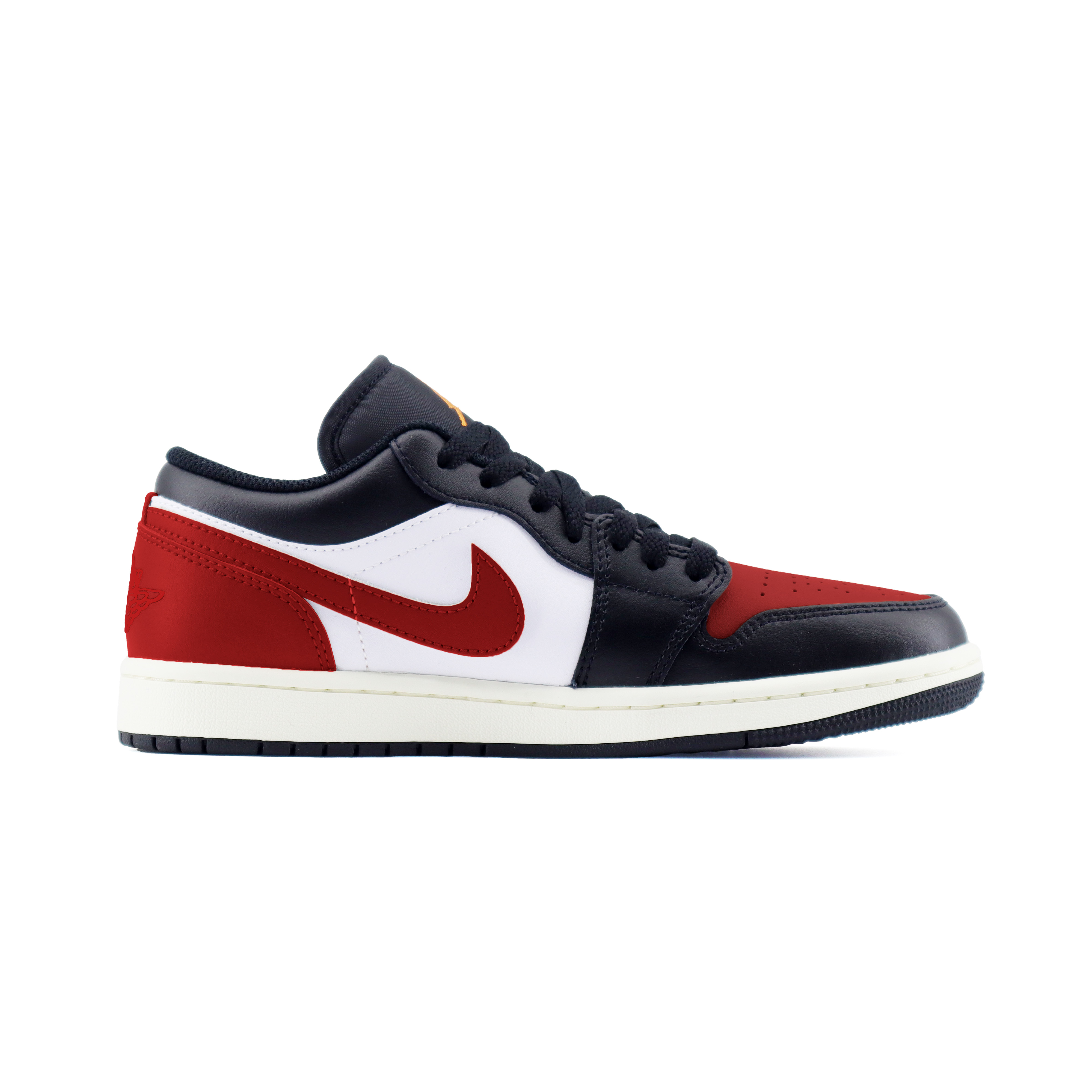 Jordan Air Jordan 1 Low Abrasion Resistant Low top Vintage Basketball Shoes Unisex Black Red