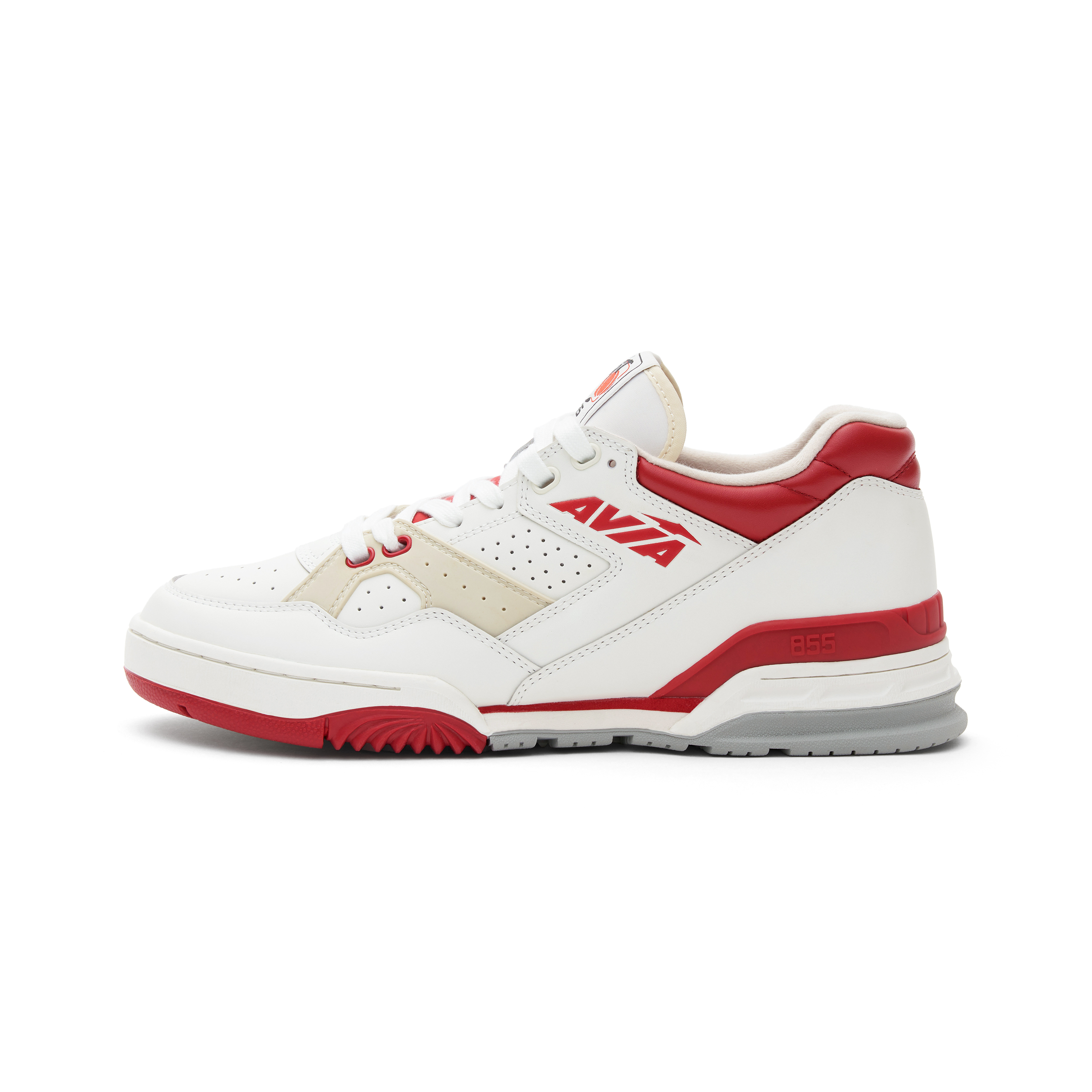 AVIA 855 Slip Resistant Abrasion Resistant Low top Vintage Basketball Shoes Men’s White Red