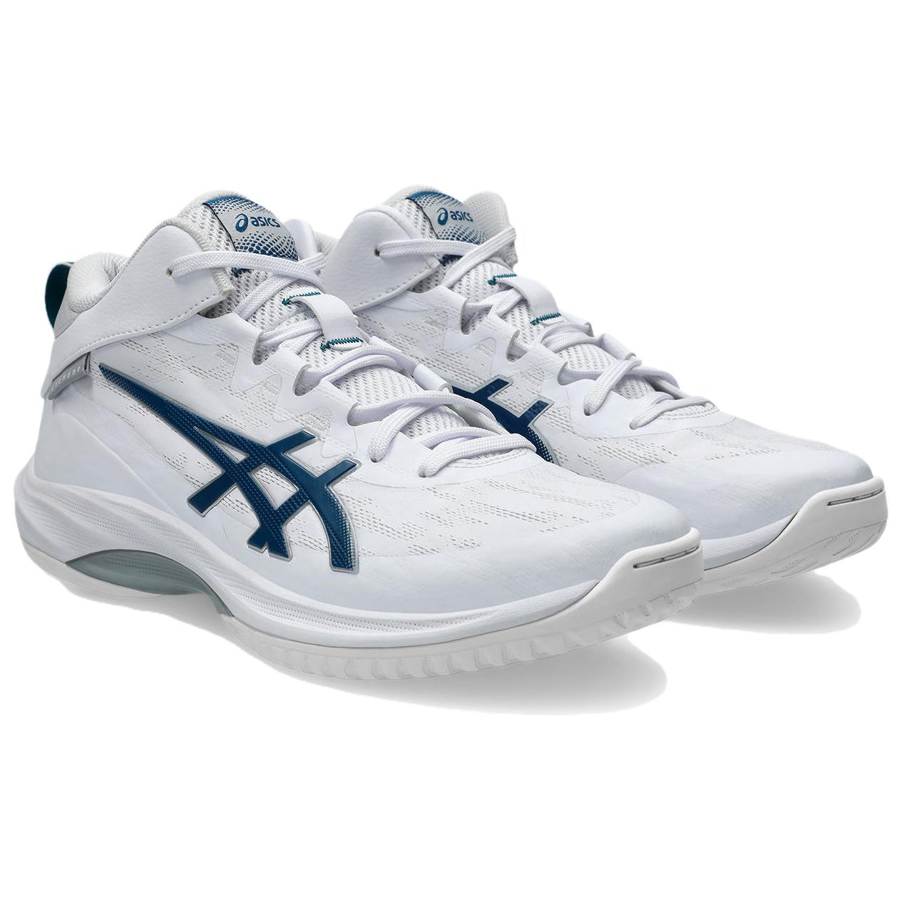 ASICS GELHOOP V17 Cushioning Abrasion Resistant Breathable Rebound Low top Basketball Shoes Unisex White Blue