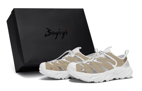 HOKA ONE ONE Hopara Collection 811 Manufacturing, Nut Latte, Comfortable, Special Shoe Box River Trekking Shoes Unisex
