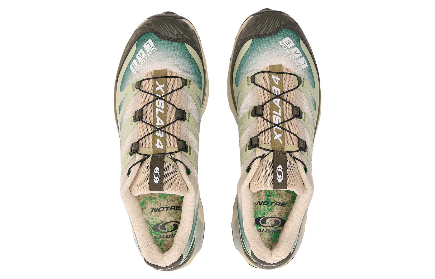 Кроссовки Salomon × Notre XT-4 (бело-зеленые) — Зелёный — фото 4