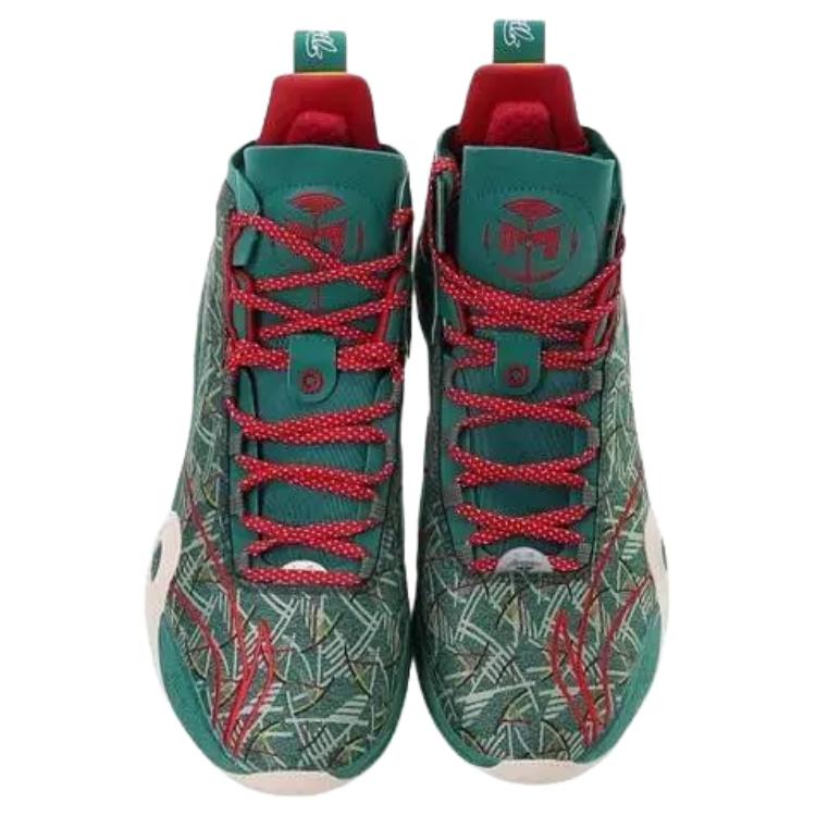 Li Ning CJ 1 Cushioning Breathable Slip Resistant Mid top Basketball Shoes Unisex Green