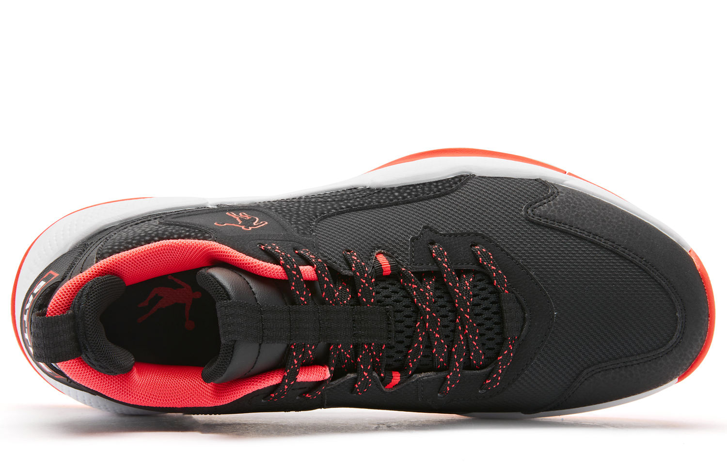 QIAODAN Comfortable Slip Resistant Low top Basketball Shoes Men’s Black Red