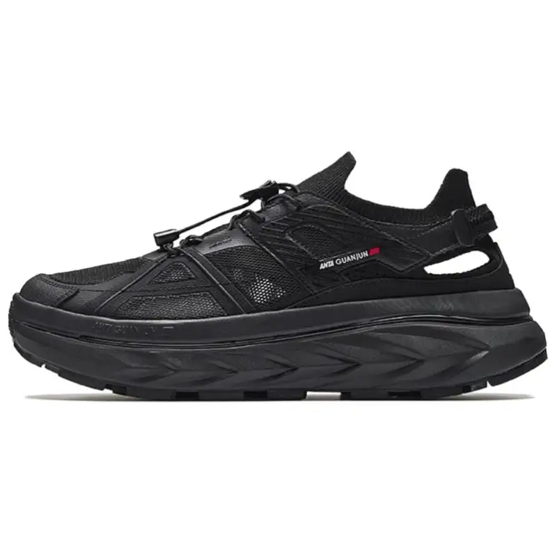 Anta Champion Pioneer Breathable Abrasion Resistant Quick Dry Grip Slip Resistant River Trekking Shoes Men's Black