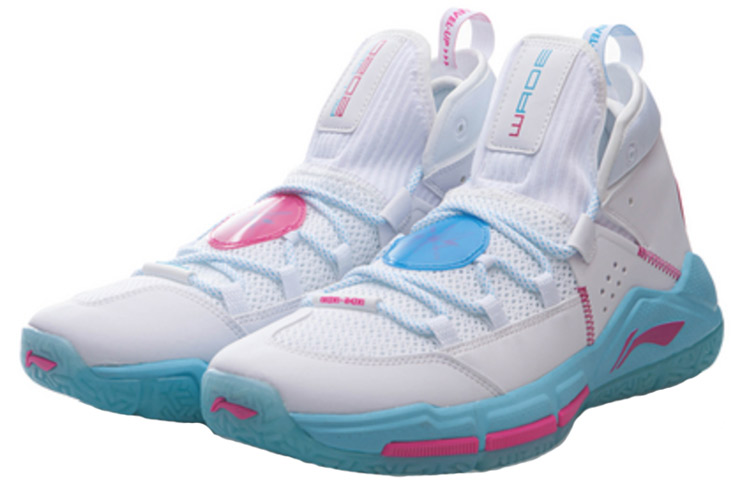 Li Ning ALL DAY 5 Synthetic Leather Slip Resistant Abrasion Resistant Mid top Basketball Shoes Men’s White