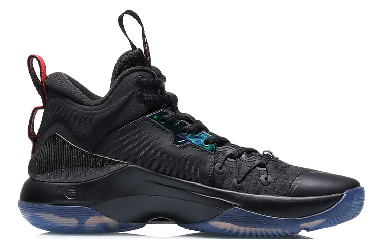 Li Ning Cow With A Mighty Spirit Cushioning Slip Resistant Abrasion Resistant High top Performance Basketball Shoes
