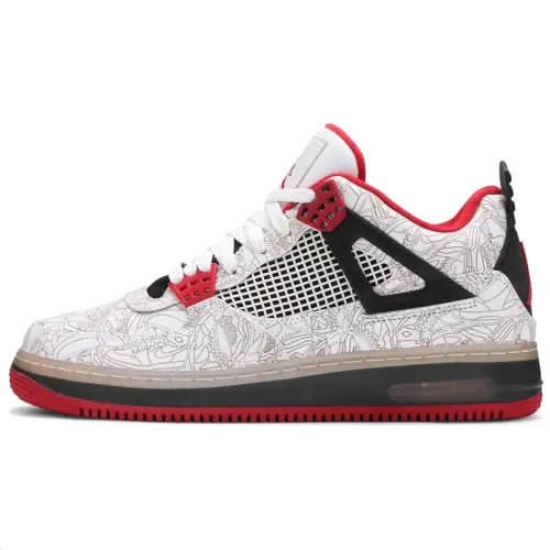 Jordan Fusion 4 White Laser