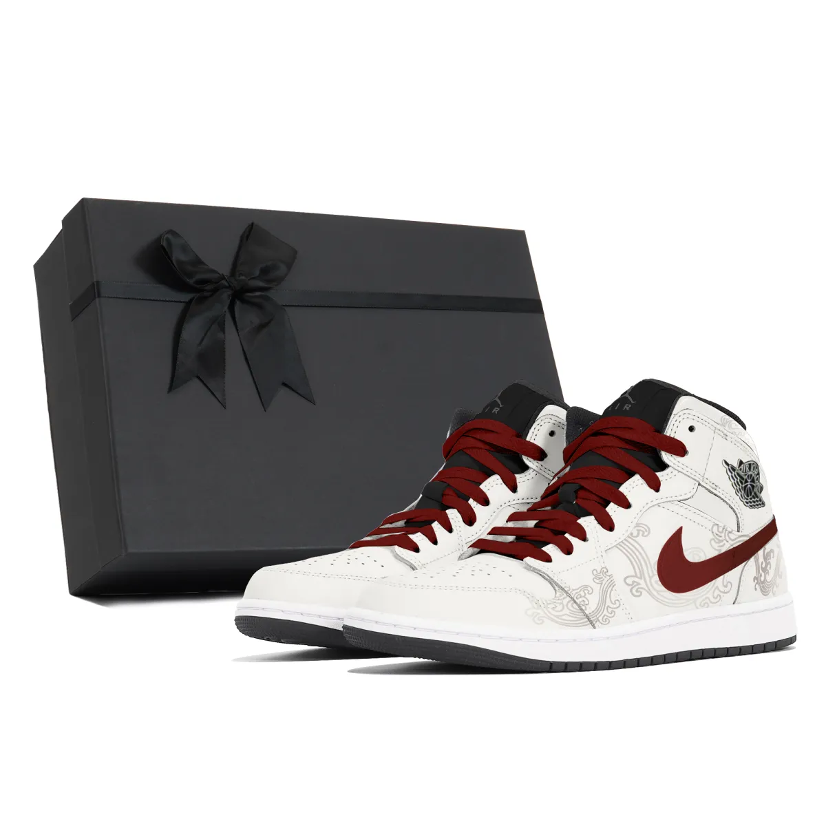 Jordan Air Jordan 1 Abrasion Resistant Abrasion Resistant Mid top Vintage Basketball Shoes Unisex Ecru