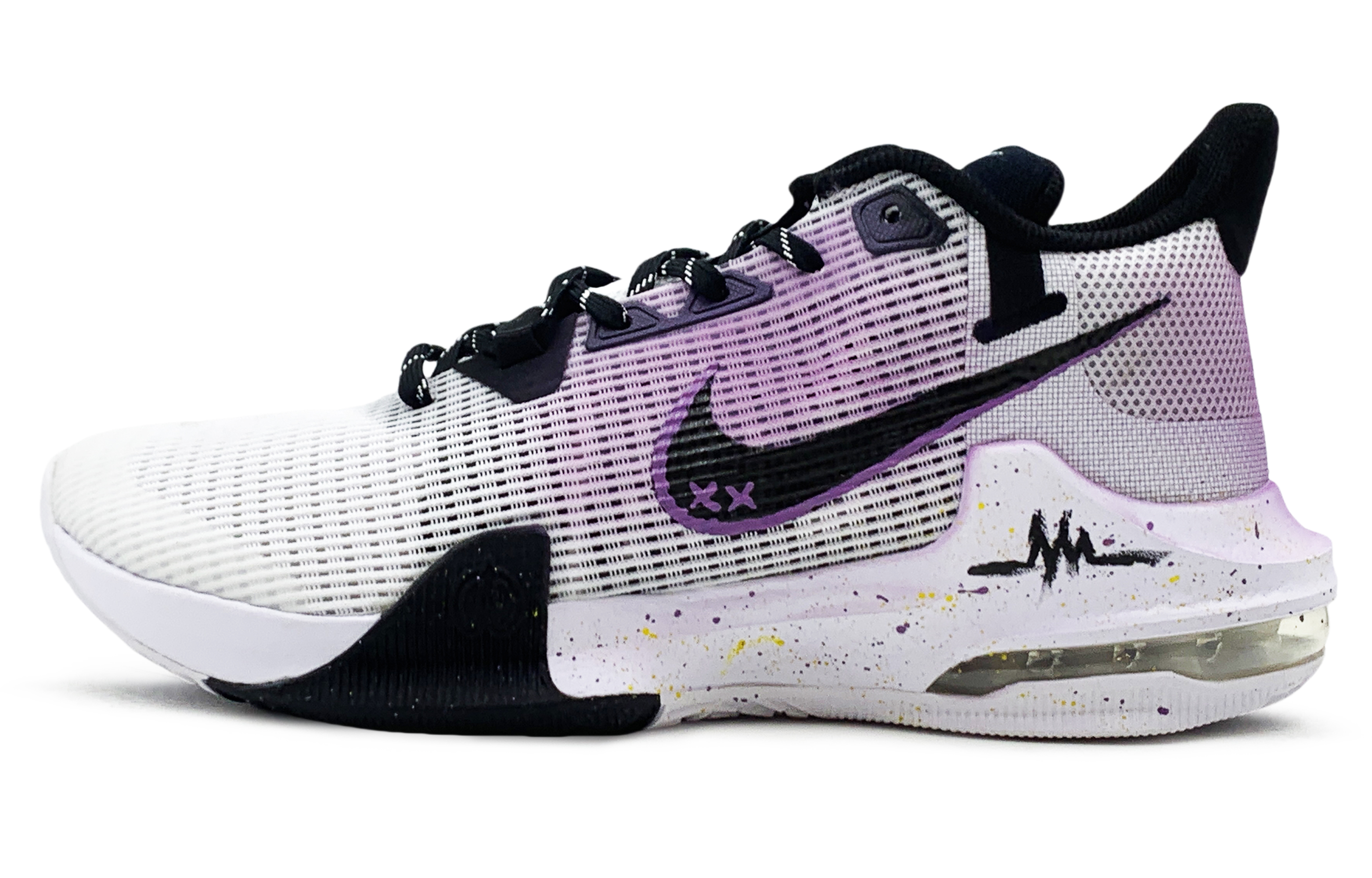 Nike Air Max Impact Cushioning Low top Basketball Shoes Men’s White Purple
